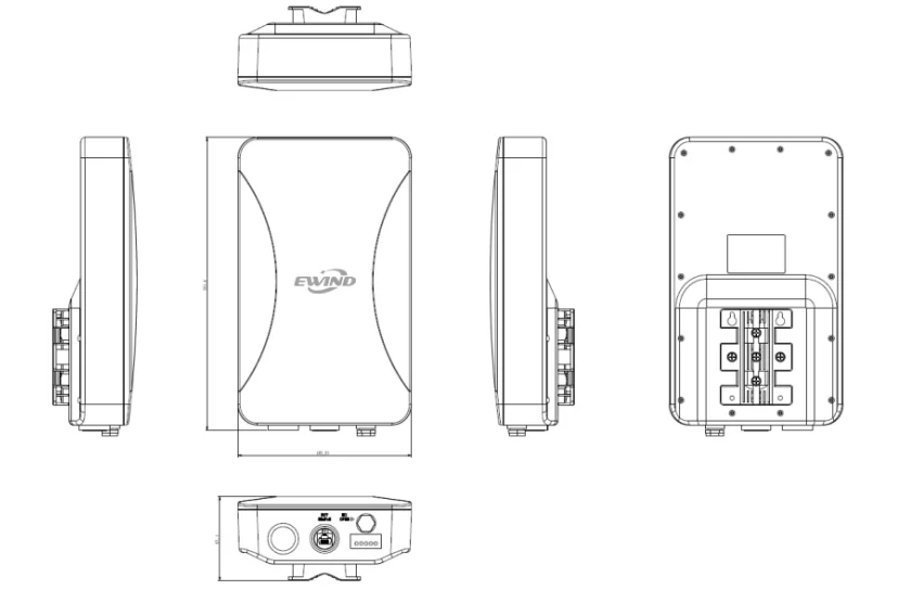 EW-API210 dimensions drawing