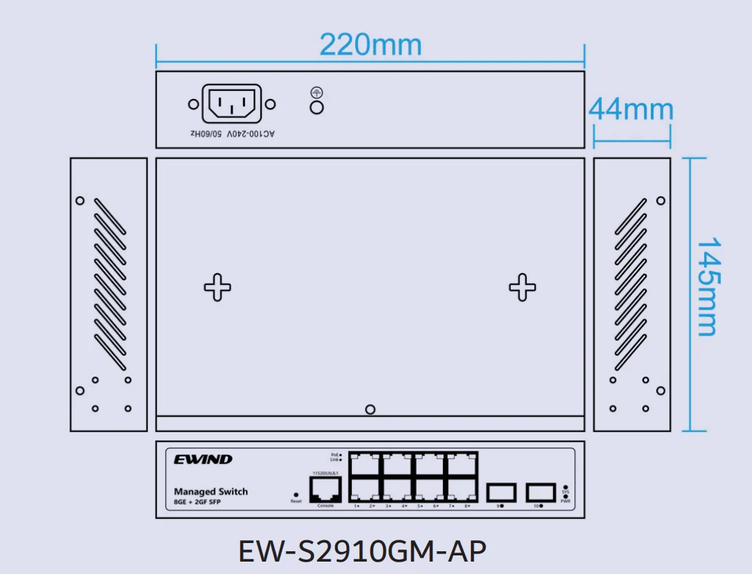 EW-S2910GM-AP dimensions diagram