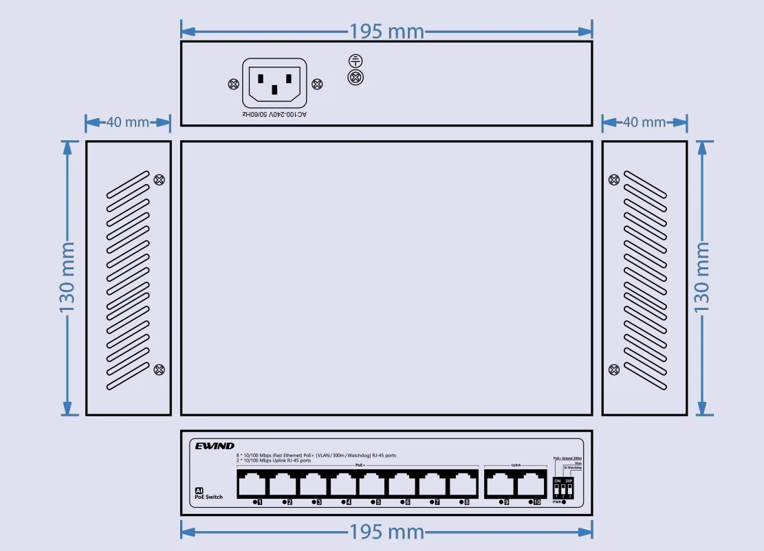 EW-S1710GU-AP dimensions diagram