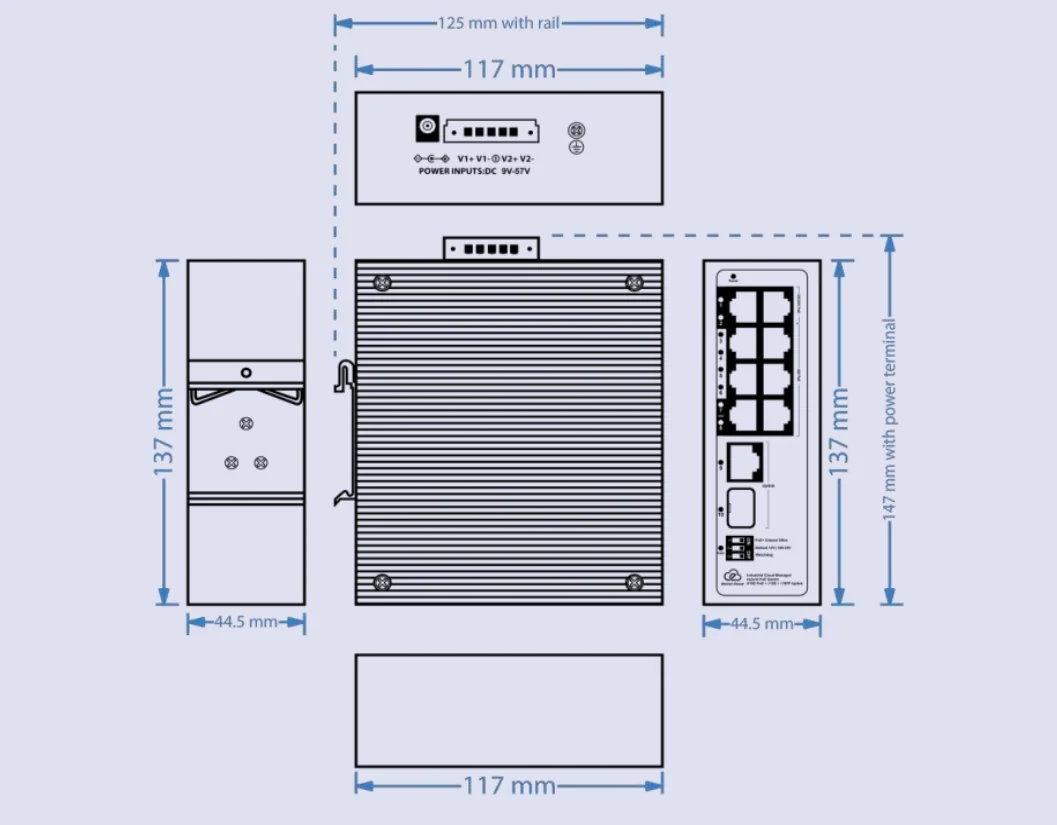 EW-EPIS3910SH-8GE dimensions diagram