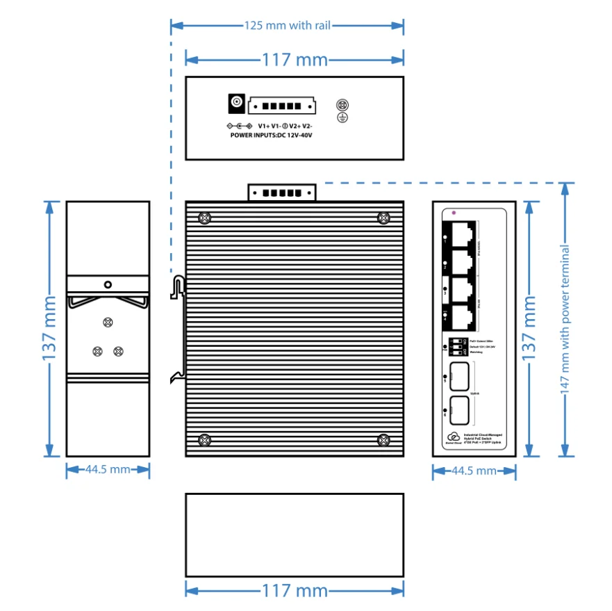 EW-EPIS3906FGSH-4GE dimensions diagram