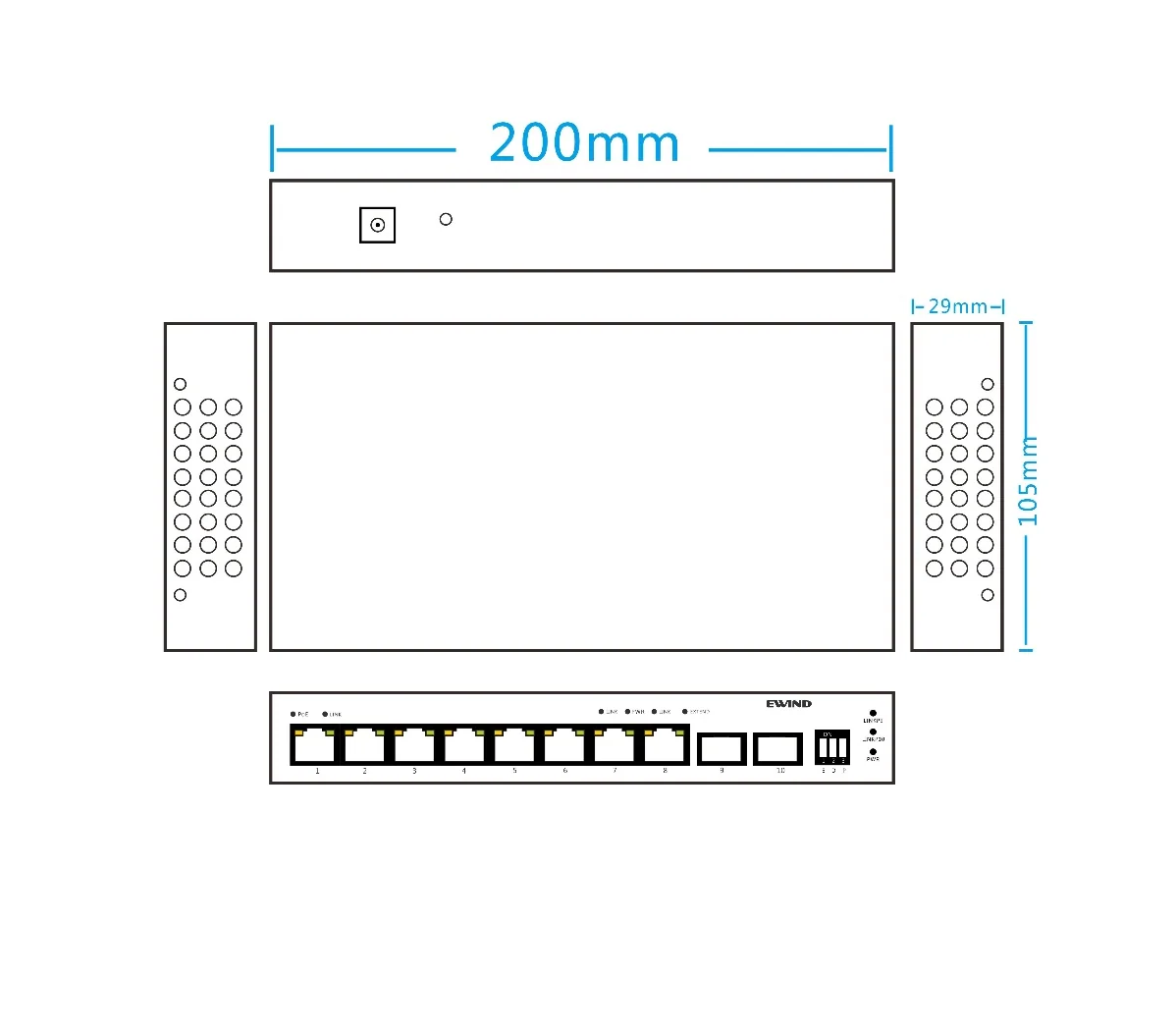EW-S1910FG-DP dimensions diagram