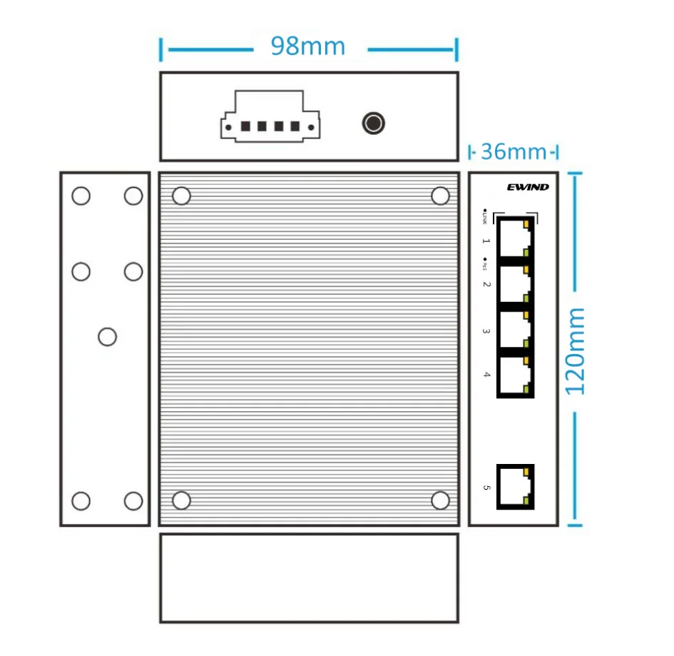 EW-IS1705E dimensions diagram