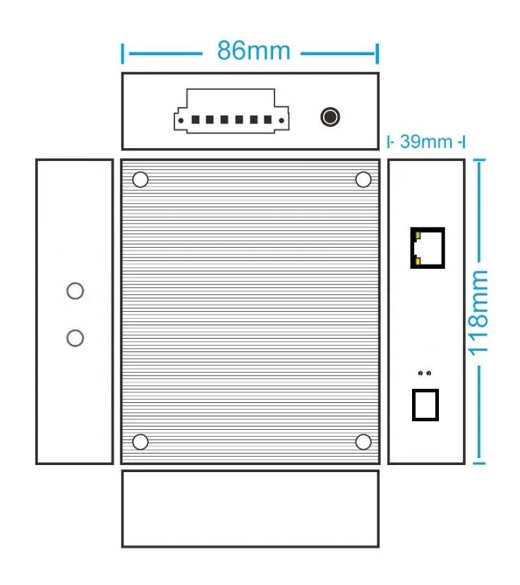 EW-PIS1802-1GE dimensions diagram