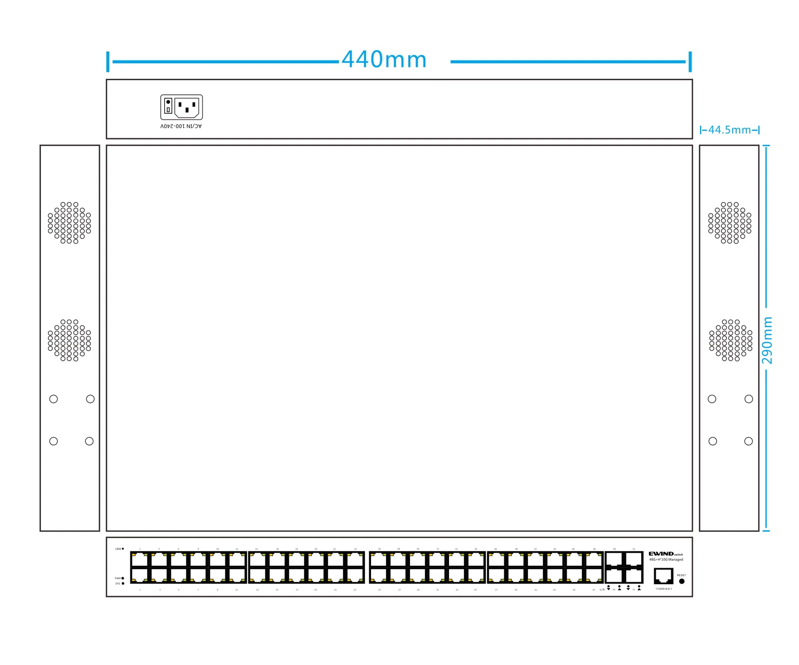 EW-S5748GM-AP dimensions diagram