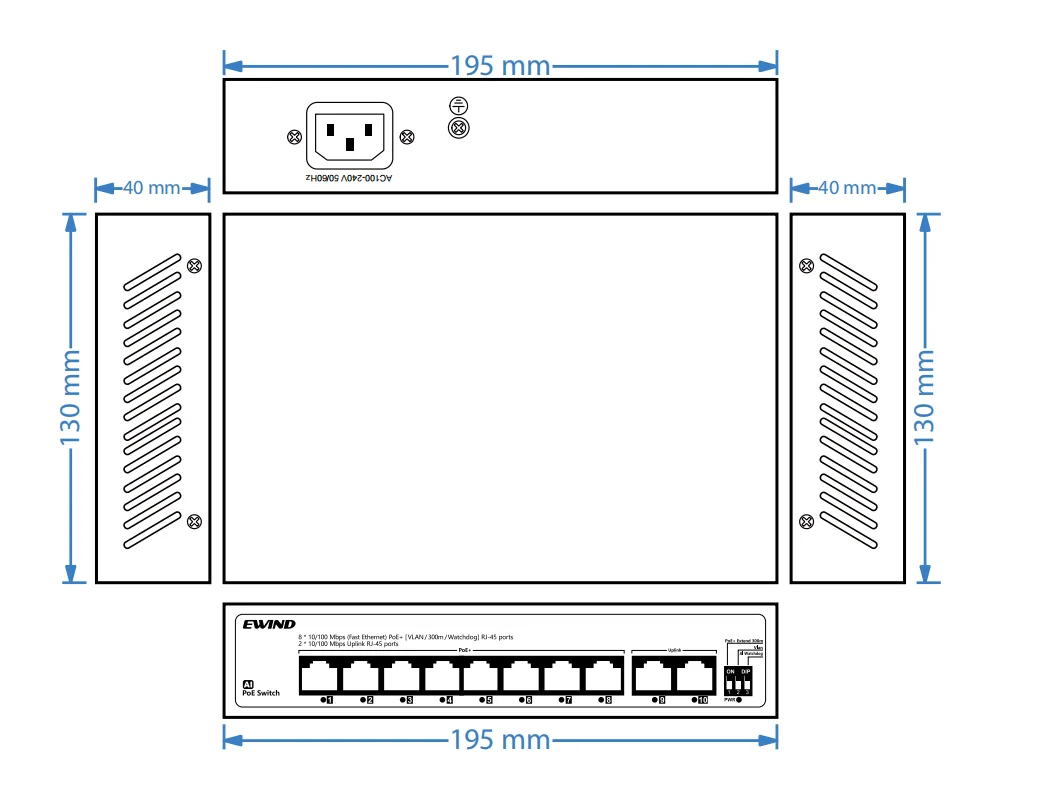 EW-S1710CFU-AP dimensions diagram