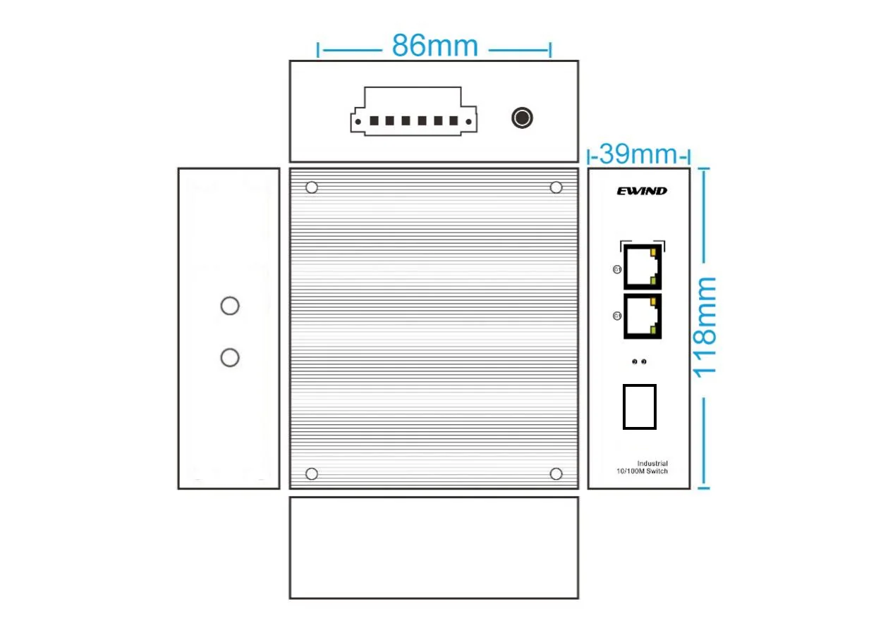 EW-PIS1803-2GE dimensions diagram