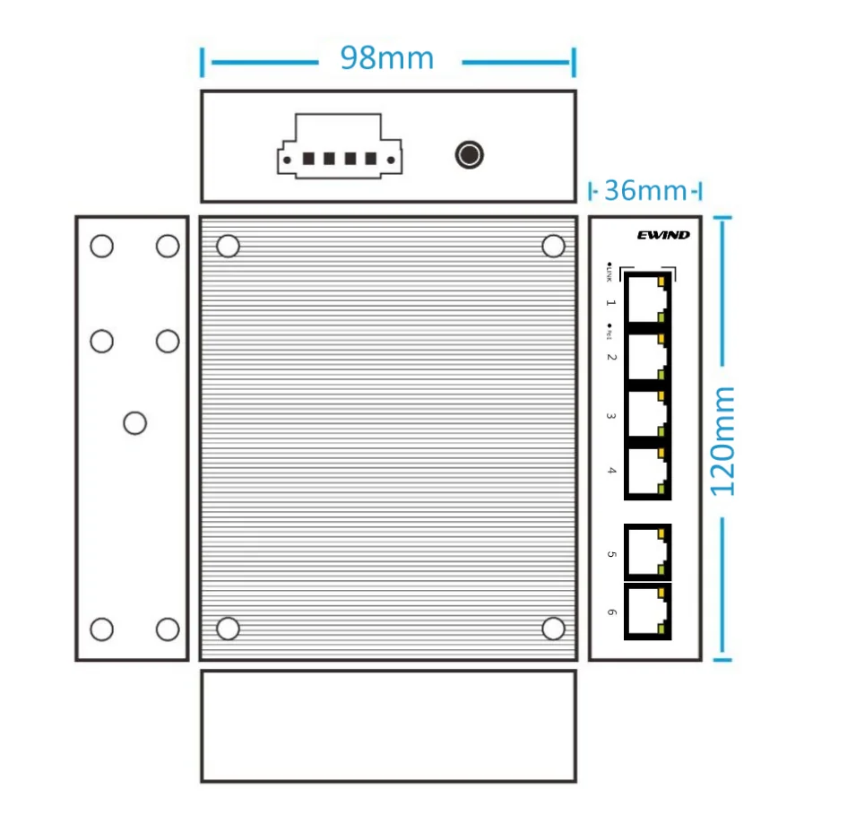 EW-IS1706E dimensions diagram