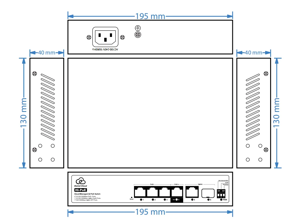 EW-ES3006CGSH-AP dimensions diagram