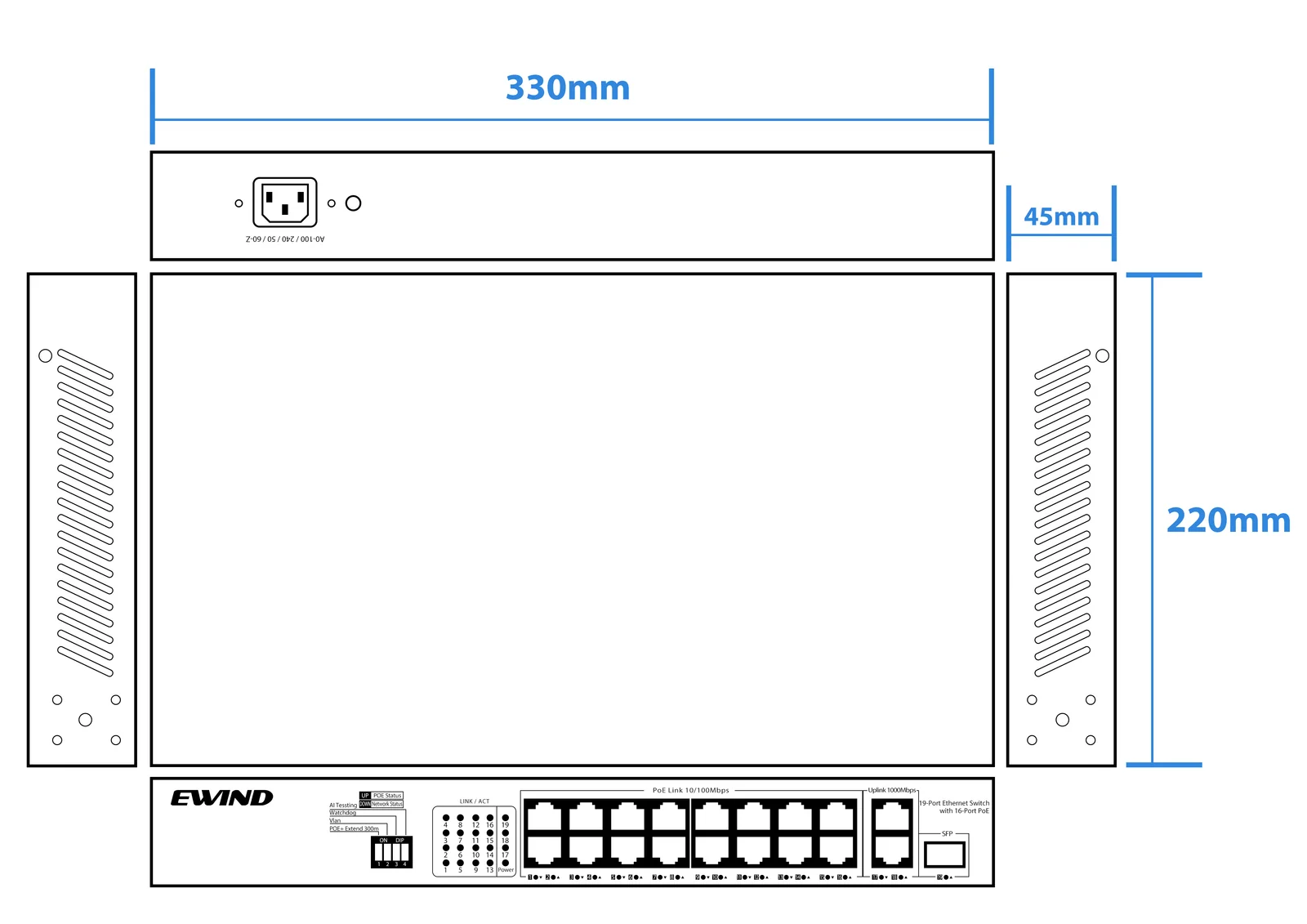 EW-S1919CF-AP dimensions diagram