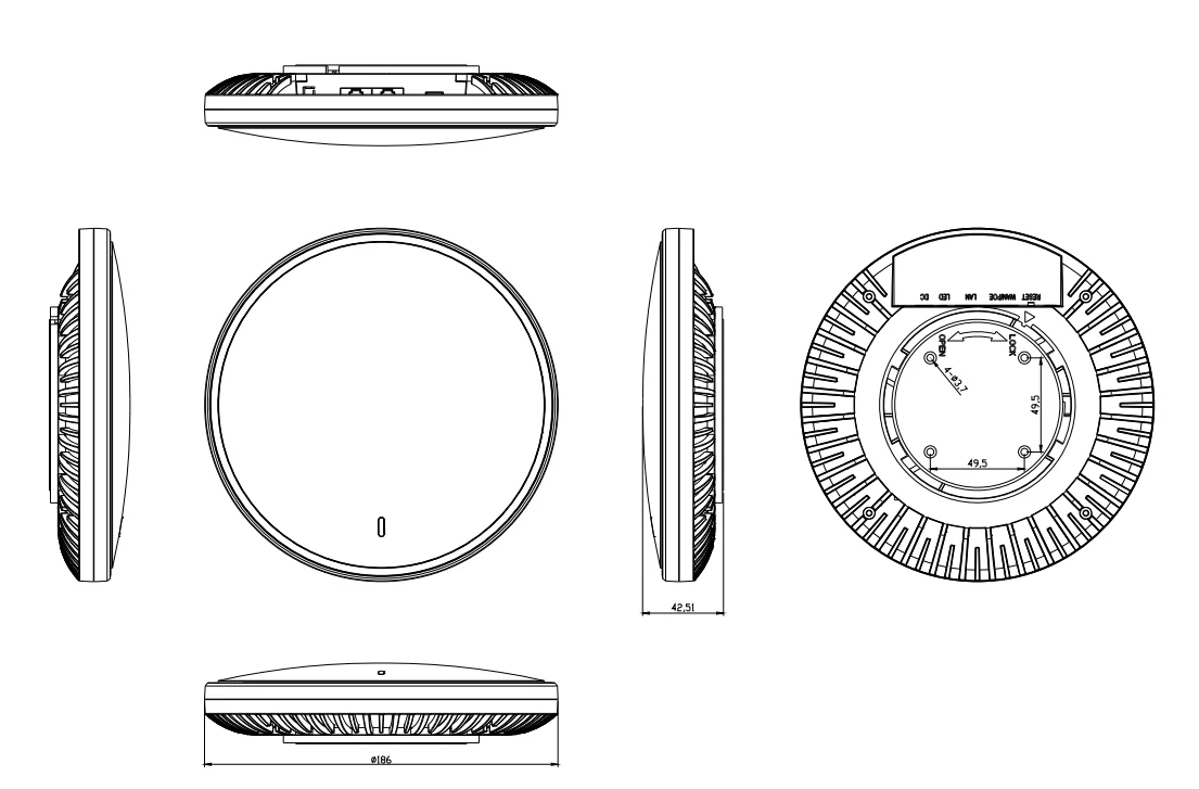 EW-AP5135 dimensions drawing