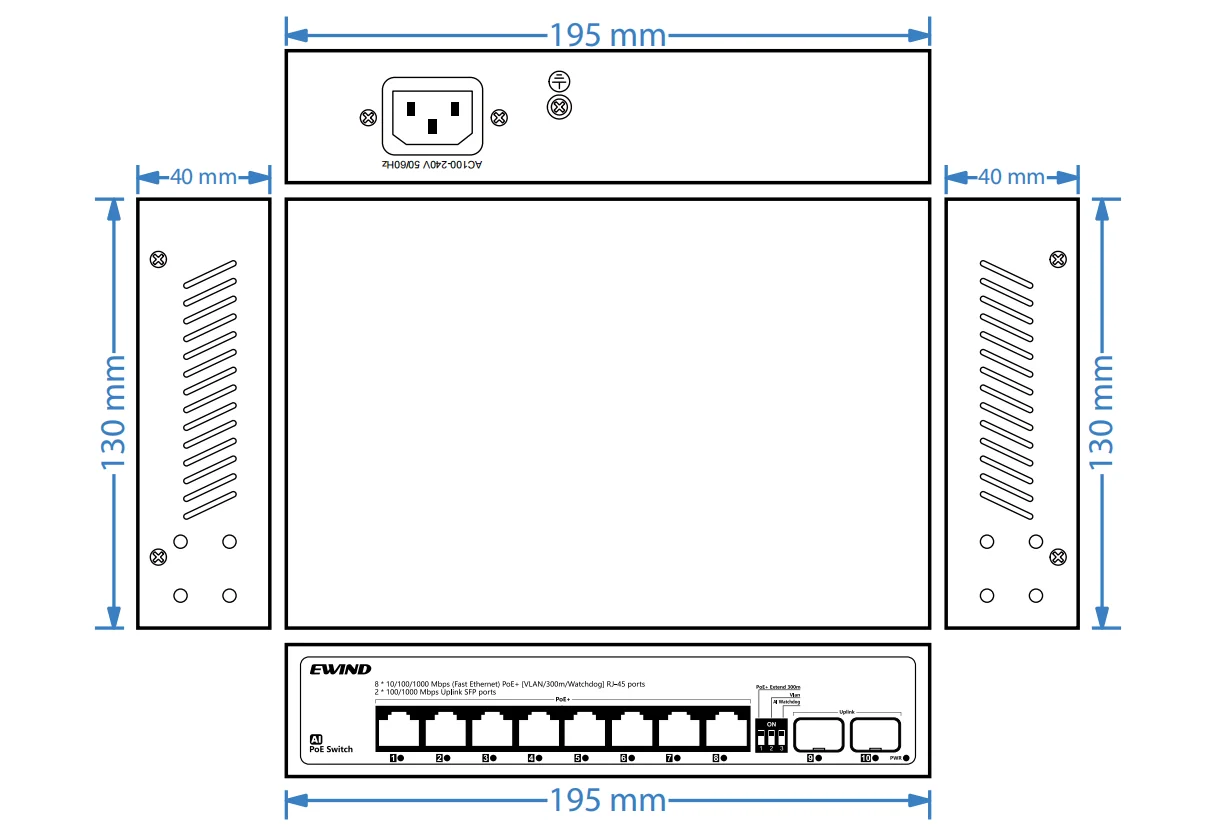 EW-S1710FG-AP dimensions diagram