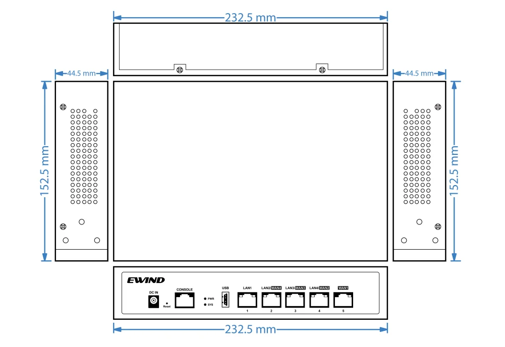 EW-AC505 dimensions drawing