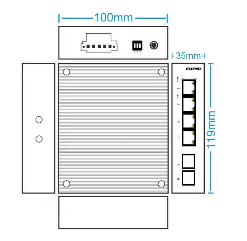 EW-IS1706 dimensions diagram