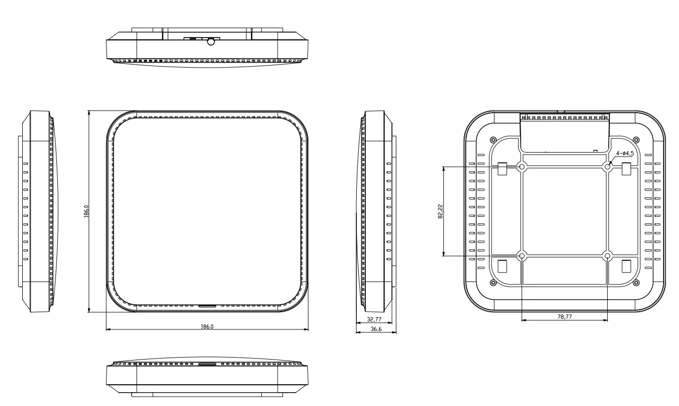 EW-AP6300 dimensions drawing