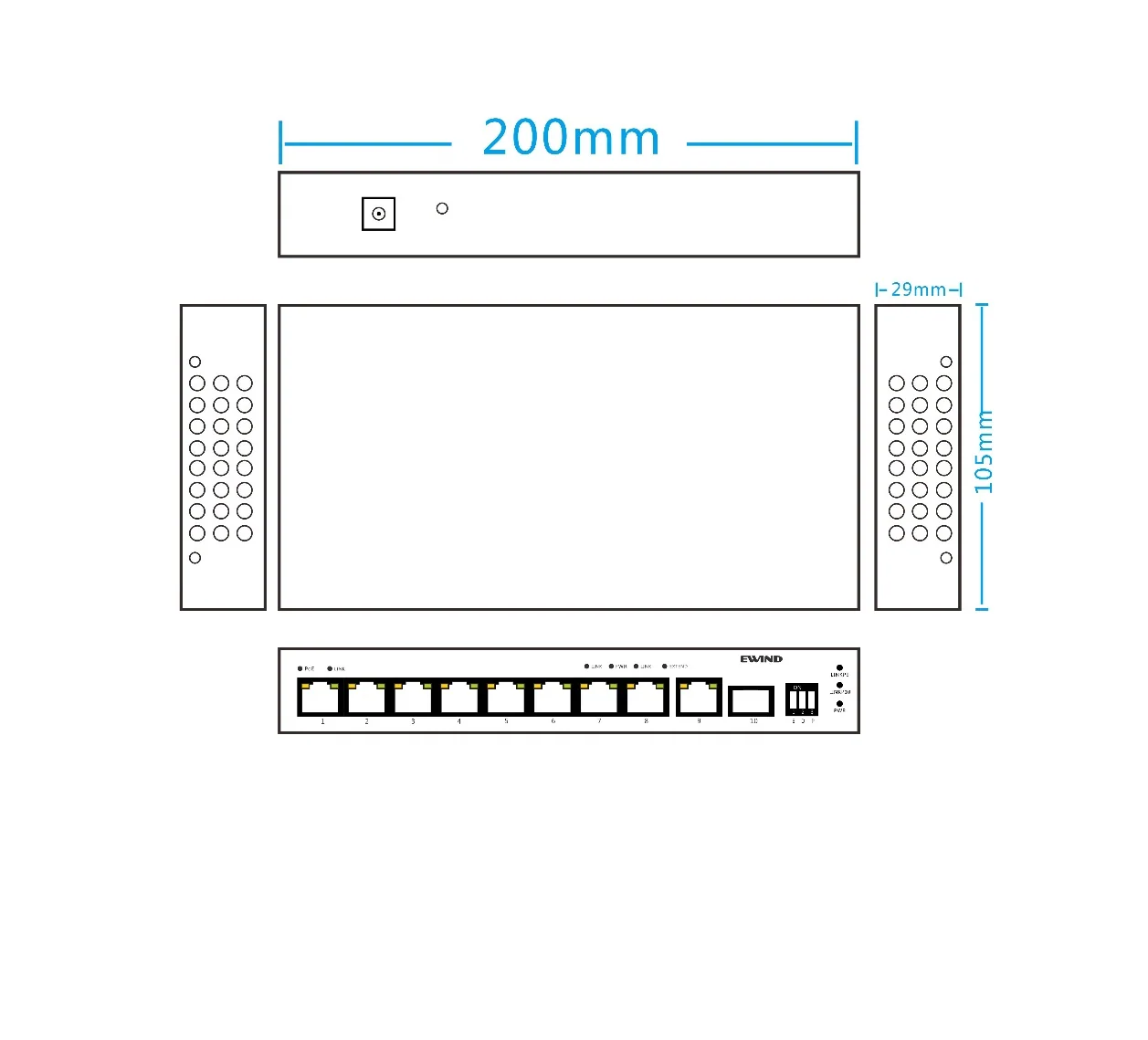 EW-S1910CFG-DP dimensions drawing