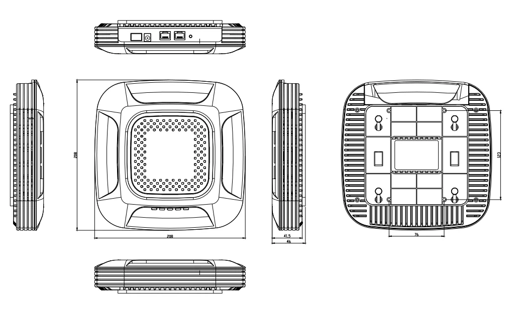 EW-AP7900 dimensions drawing