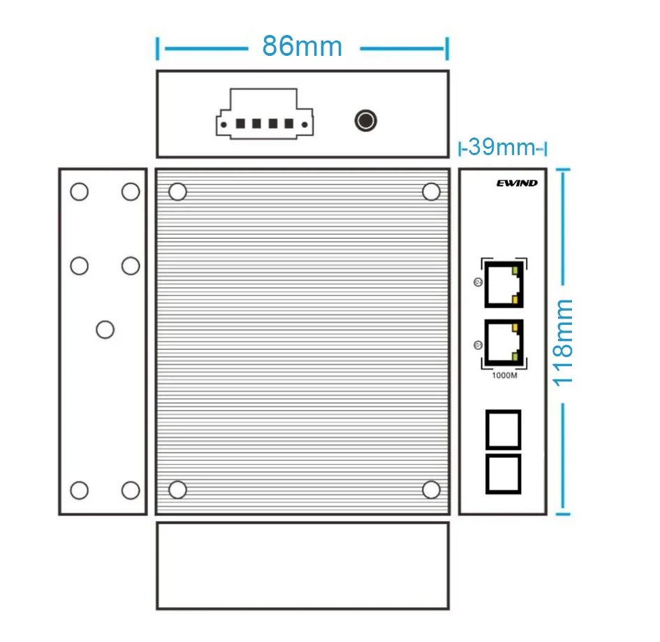 EW-IS1804 dimensions diagram