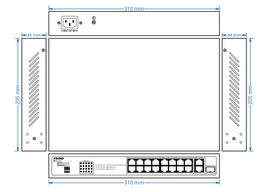 EW-S1718CFU-AP dimensions diagram