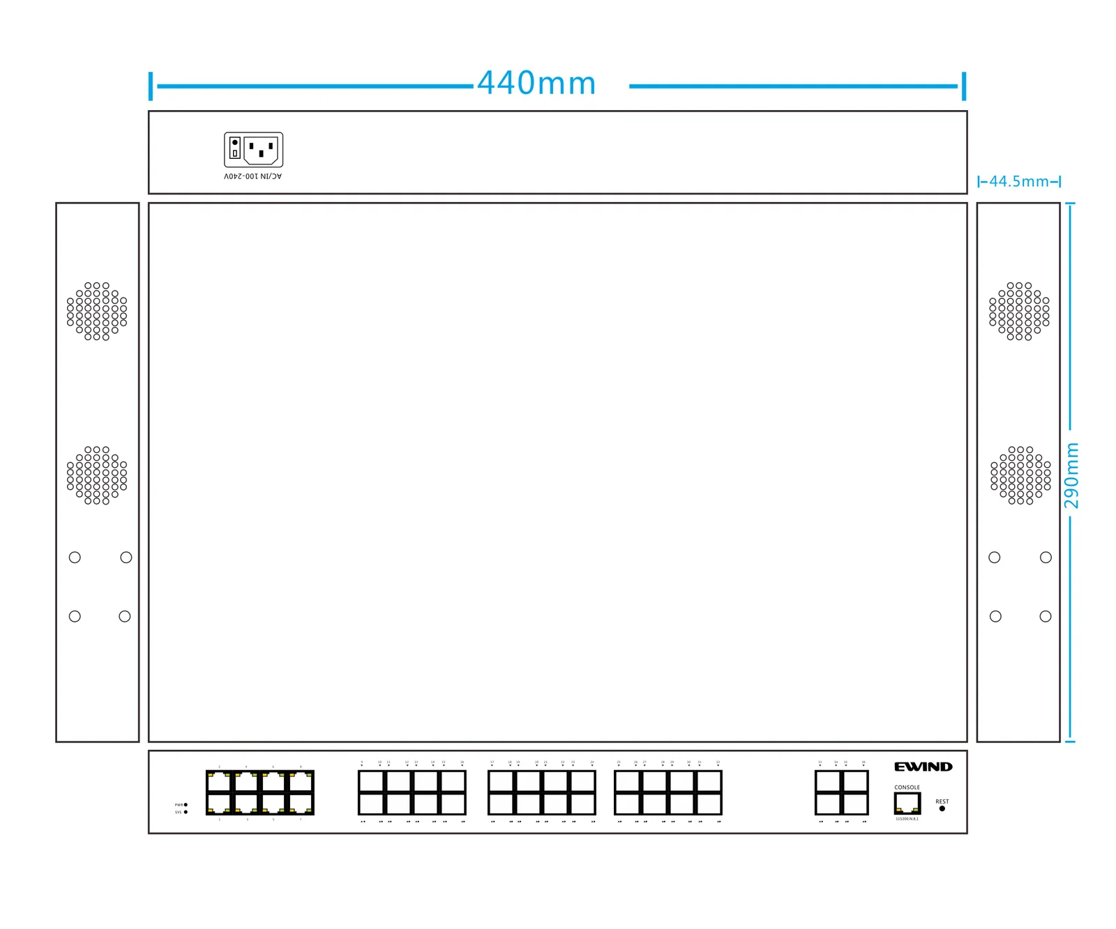 EW-S5736GM dimensions diagram