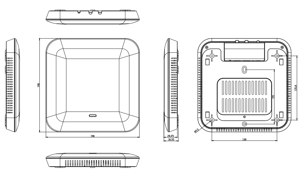 EW-AP7360 dimensions drawing