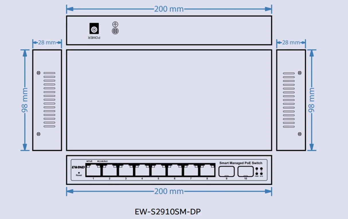 EW-S2910SM-DP dimensions diagram