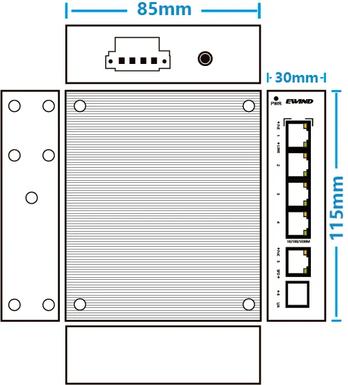 EW-PIS1806F-4GE dimensions diagram