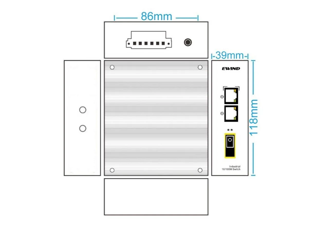 EW-IS1703 dimensions diagram