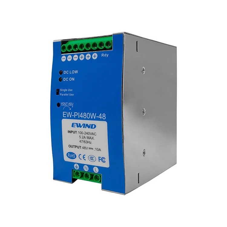 480W 48V DIN-Rail Industrial Power Supply