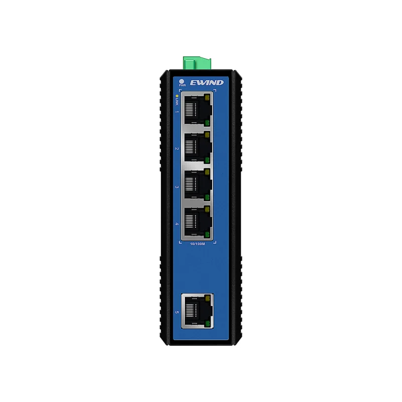 5-Port Fast Ethernet Industrial Switch with RJ45 Uplink