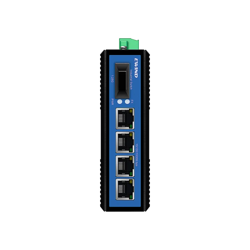 4-Port Fast Ethernet Industrial Switch with SC Fiber Uplink