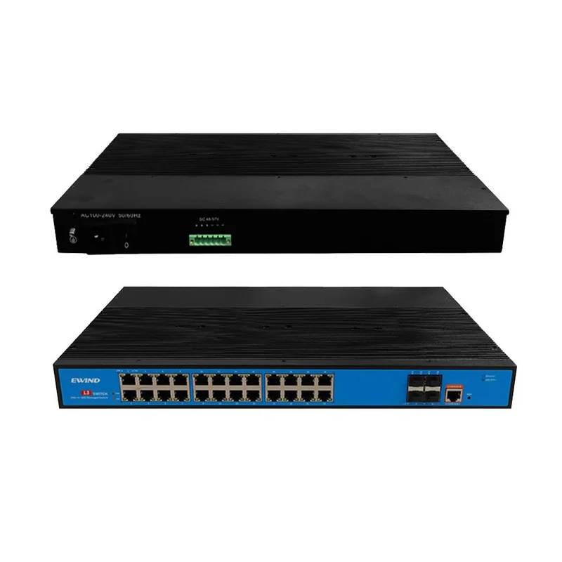 28-Port 800W Layer 3 Industrial Managed PoE Switch