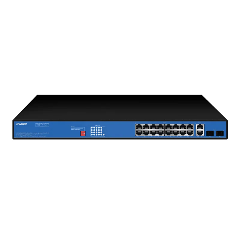 20-Port Gigabit Unmanaged PoE Switch with SFP Uplinks