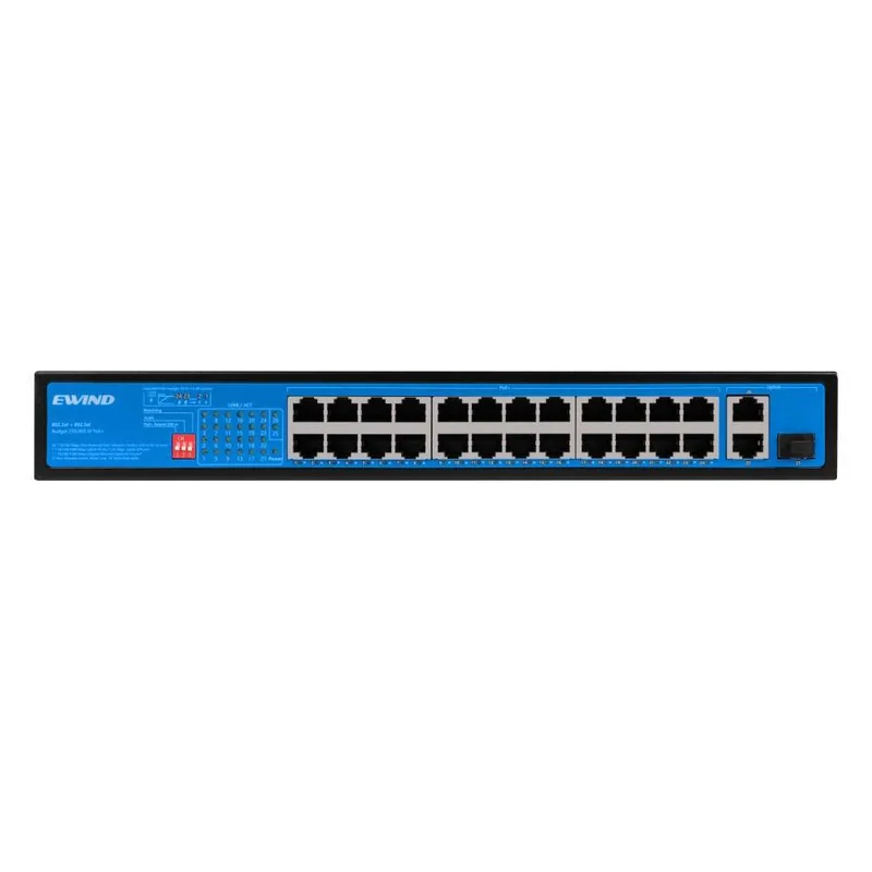 24-Port Fast Ethernet PoE Switch with Gigabit Combo Uplink