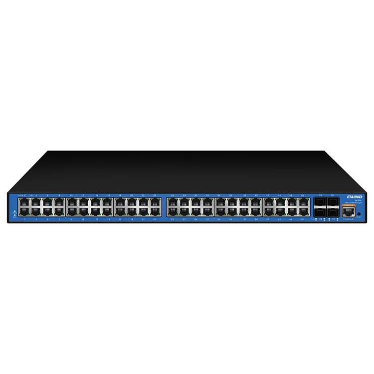 48-Port Gigabit Managed PoE Switch with 4 Multi-Rate SFP+ Uplinks