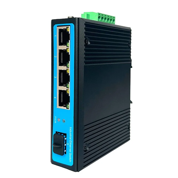 5-Port Industrial Gigabit PoE Switch with SFP