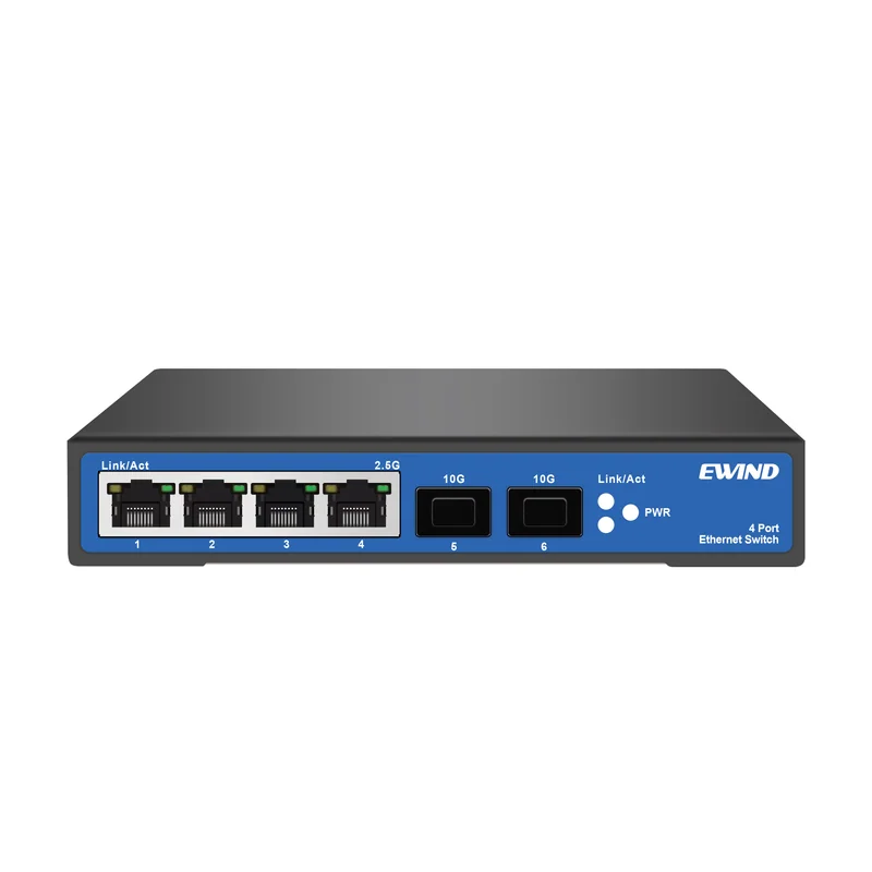 4-Port 2.5G Unmanaged Ethernet Switch with 10G SFP+ Uplinks