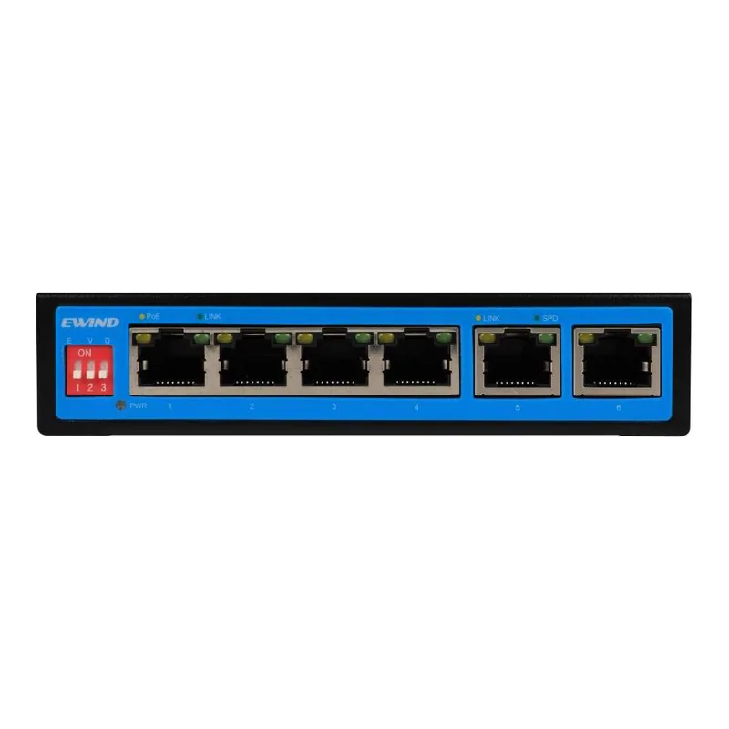 6-Port Gigabit PoE Switch with Dual RJ45 Uplinks