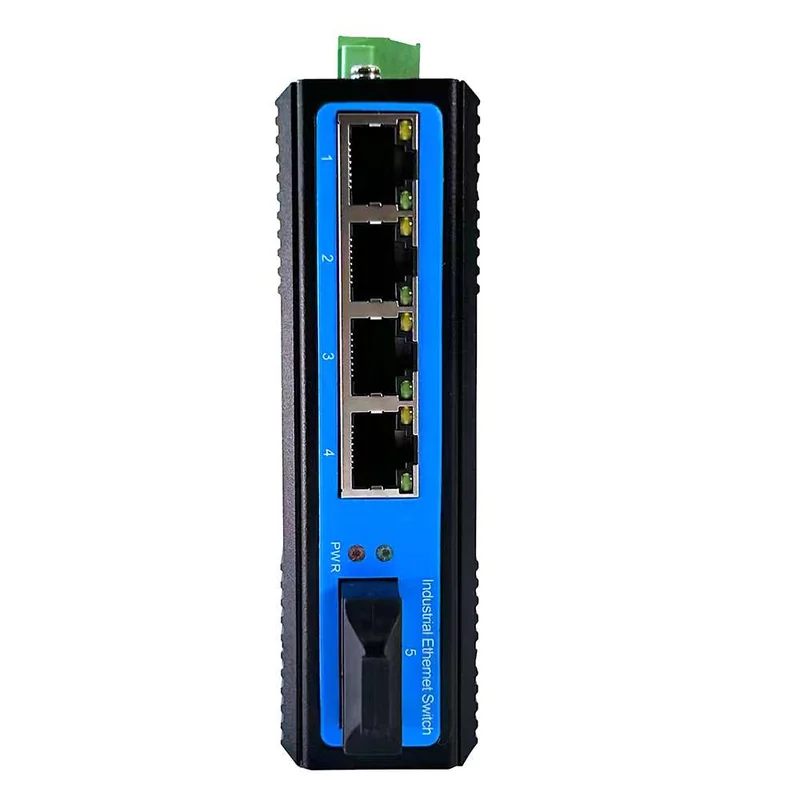5-Port Fast Ethernet Industrial PoE Switch with SC Fiber Uplink
