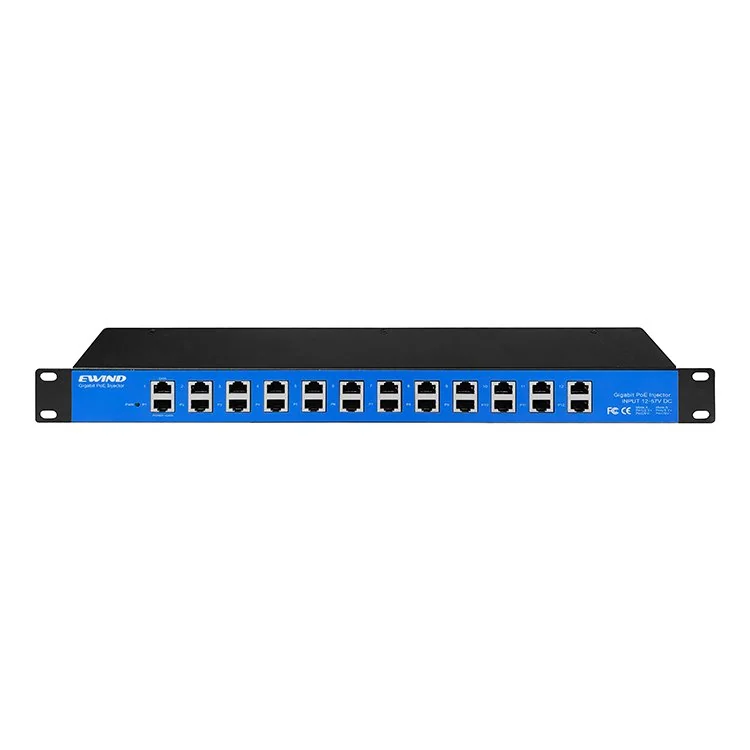 12-Channel Gigabit DC PoE Injector