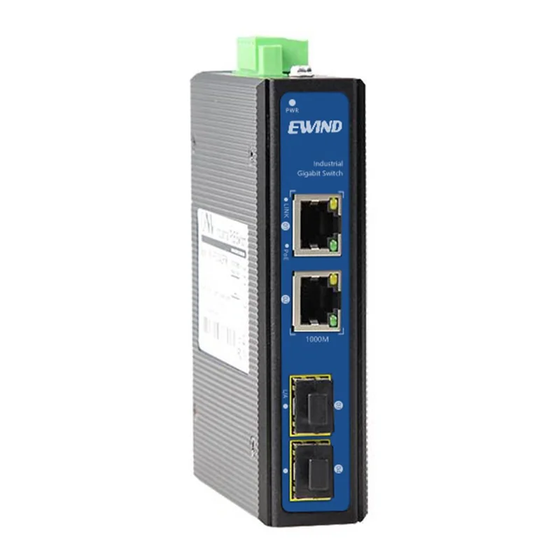 2-Port Gigabit Industrial PoE Switch with 2 SFP Uplinks