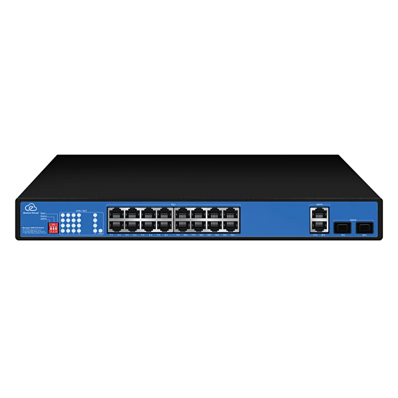 20-Port Fast Ethernet Cloud Managed PoE Switch