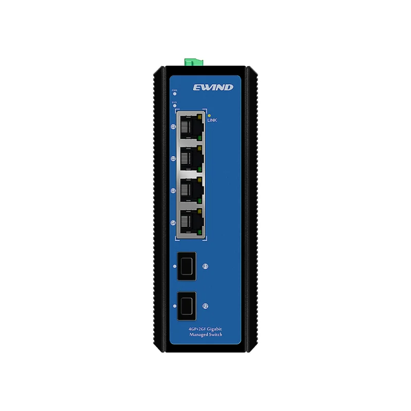 4-Port Gigabit Managed Industrial Switch with 2 SFP Uplinks