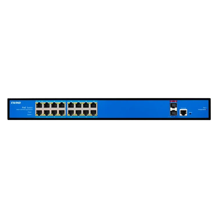 16-Port Gigabit L2+ Managed PoE Switch with 2 SFP Uplinks