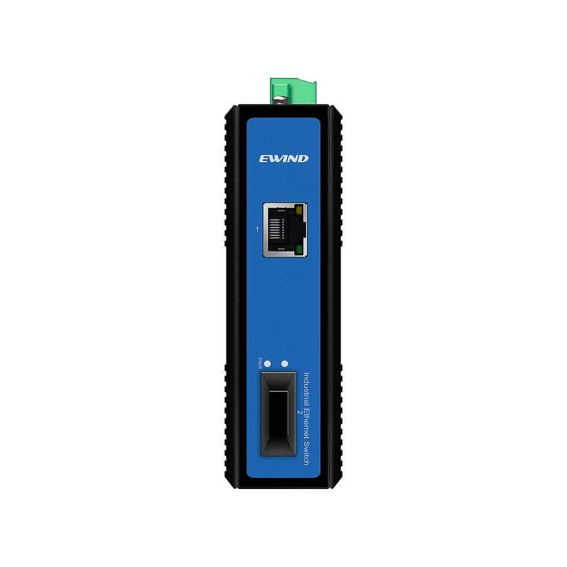 Mini 2-Port Fast Ethernet Industrial PoE Fiber Switch