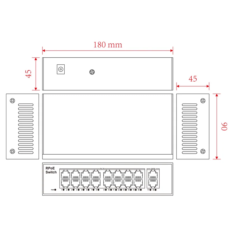 EW-S2218CF dimensions diagram