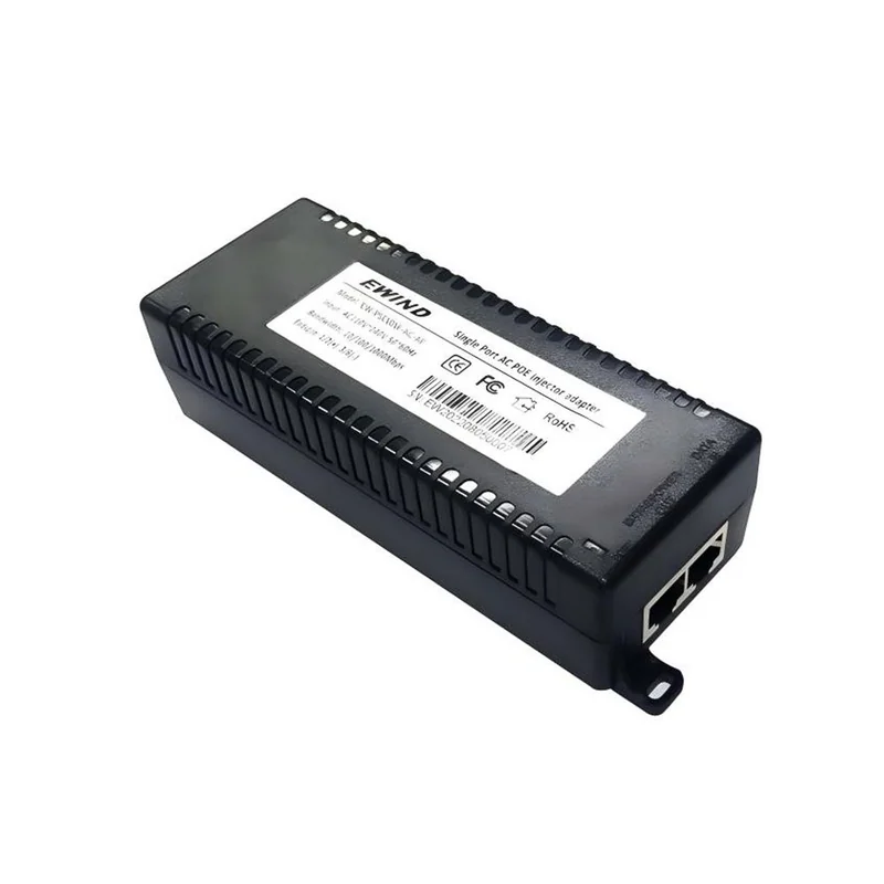 15.4W Fast Ethernet AC PoE Injector