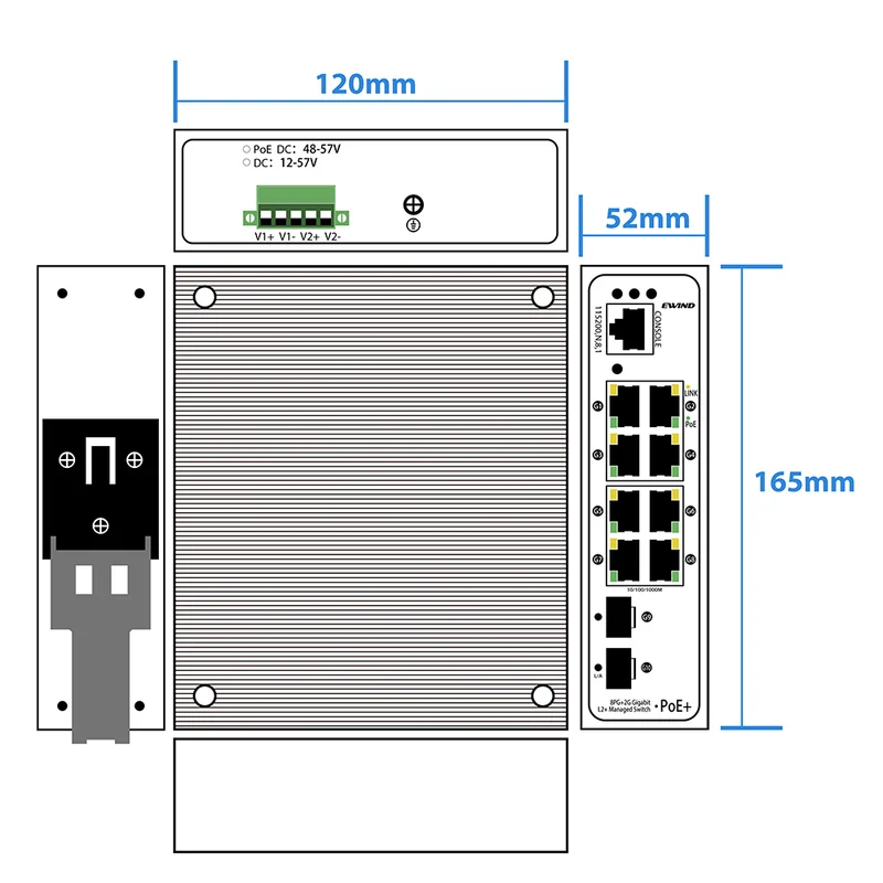 EW-IS3810M dimensions diagram