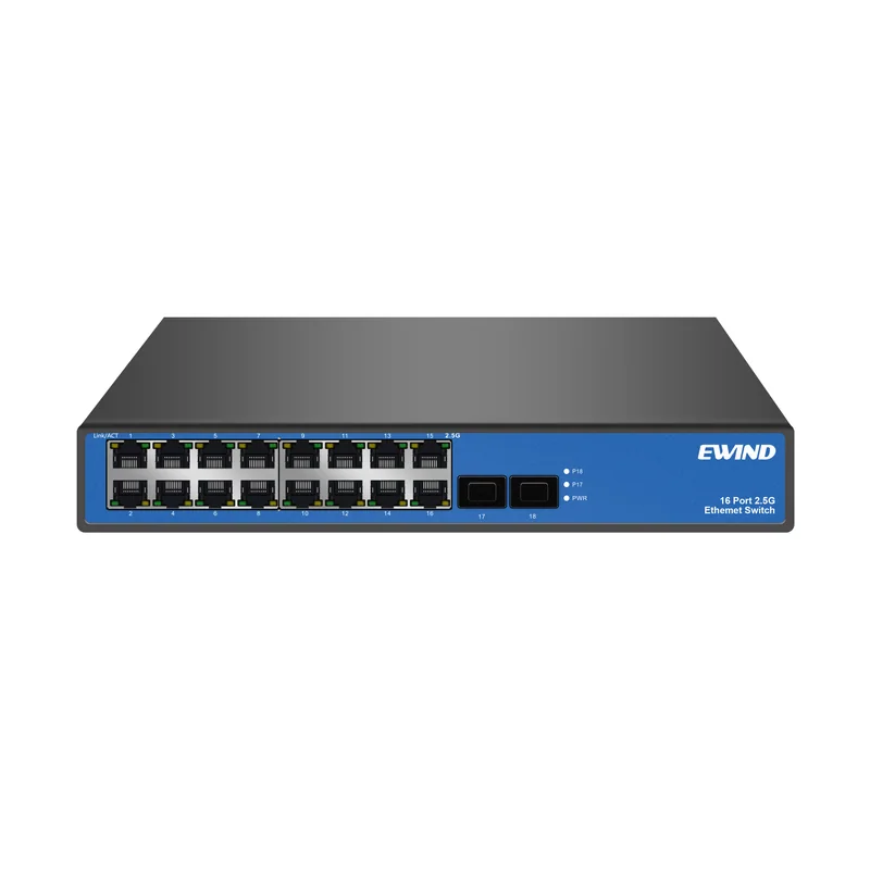 16-Port 2.5G Unmanaged Ethernet Switch with 10G SFP+ Uplinks