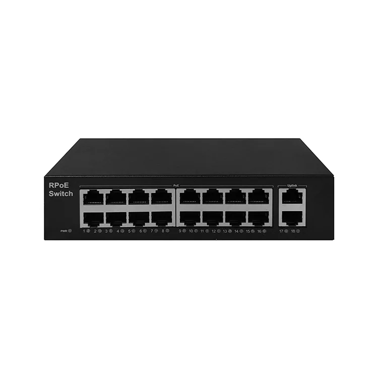18-Port Fast Ethernet Reverse PoE Switch